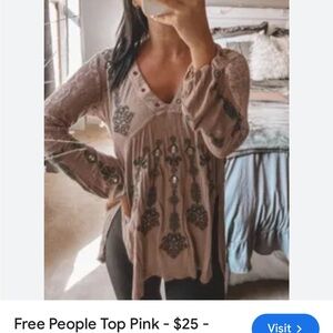 Free People long sleeve with lace.